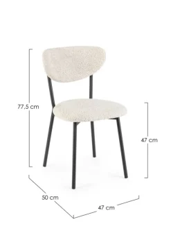 Outlet Bizzotto SEDIA EFFETTO BOUCLE' NATURALE - LUDMILLA