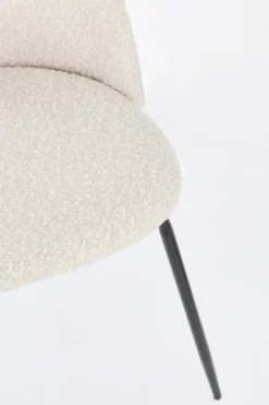 Online Bizzotto SEDIA EFFETTO BOUCLE' NERO/AVORIO- TANYA