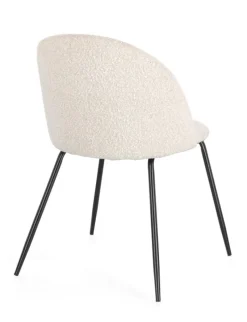 Online Bizzotto SEDIA EFFETTO BOUCLE' NERO/AVORIO- TANYA