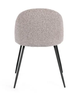 Best Bizzotto SEDIA EFFETTO BOUCLE' NERO/VISONE - TANYA