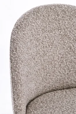 Best Bizzotto SEDIA EFFETTO BOUCLE' NERO/VISONE - TANYA