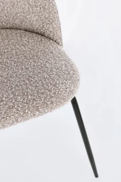 Best Bizzotto SEDIA EFFETTO BOUCLE' NERO/VISONE - TANYA