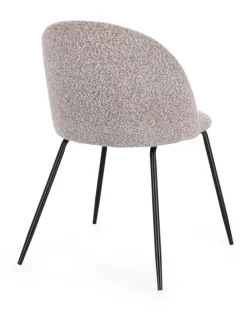 Best Bizzotto SEDIA EFFETTO BOUCLE' NERO/VISONE - TANYA