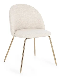 Discount Bizzotto SEDIA EFFETTO BOUCLE' ORO/AVORIO - TANYA