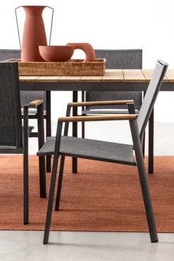 Outlet Bizzotto SEDIA IN ALLUMINIO ANTRACITE GK52 - CAMERON