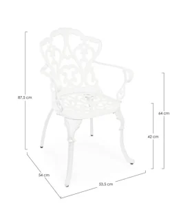New Bizzotto SEDIA IN ALLUMINIO BIANCA - VICTORIA