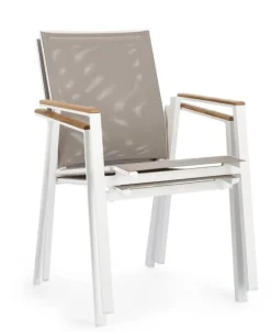 New Bizzotto SEDIA IN ALLUMINIO BIANCO GK50 - CAMERON
