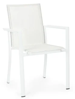 Sale Bizzotto SEDIA IN ALLUMINIO IMPILABILE BIANCO CX21 - KONNOR