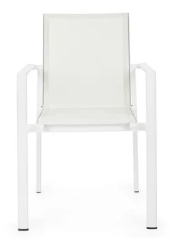 Sale Bizzotto SEDIA IN ALLUMINIO IMPILABILE BIANCO CX21 - KONNOR