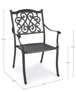 Sale Bizzotto SEDIA IN ALLUMINIO IMPILABILE ANTRACITE- IVREA