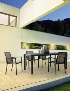 Sale Bizzotto SEDIA IN ALLUMINIO IMPILABILE ANTRACITE CX23 - KONNOR