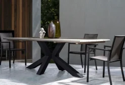 Sale Bizzotto SEDIA IN ALLUMINIO IMPILABILE ANTRACITE CX23 - KONNOR