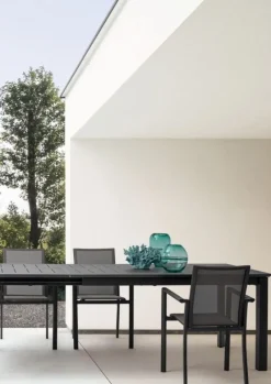 Sale Bizzotto SEDIA IN ALLUMINIO IMPILABILE ANTRACITE CX23 - KONNOR