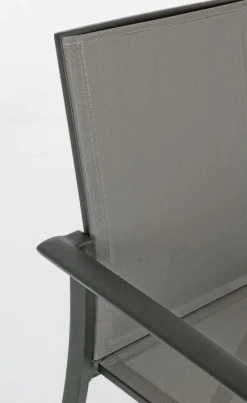 Sale Bizzotto SEDIA IN ALLUMINIO IMPILABILE ANTRACITE CX23 - KONNOR
