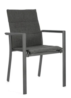 Sale Bizzotto SEDIA IN ALLUMINIO IMPILABILE ANTRACITE CX23 - KONNOR
