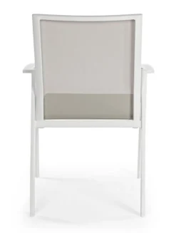 Clearance Bizzotto SEDIA IN ALLUMINIO IMPILABILE BIANCO GK50 - CRUISE