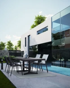 Online Bizzotto SEDIA IN ALLUMINIO IMPILABILE ANTRACITE JX55 - KRION