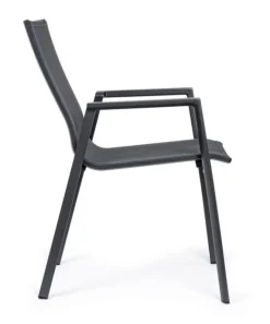 Online Bizzotto SEDIA IN ALLUMINIO IMPILABILE ANTRACITE JX55 - KRION