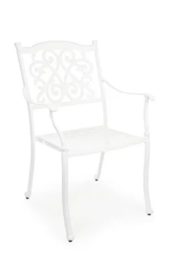 Clearance Bizzotto SEDIA IN ALLUMINIO IMPILABILE BIANCA- IVREA