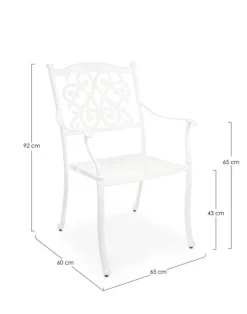 Clearance Bizzotto SEDIA IN ALLUMINIO IMPILABILE BIANCA- IVREA