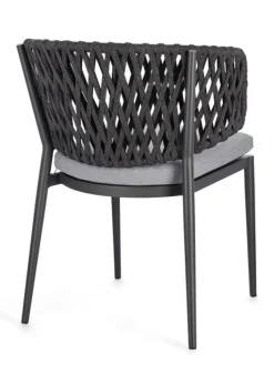 Hot Bizzotto SEDIA IN CORDA ANTRACITE WG21 - NOELIA