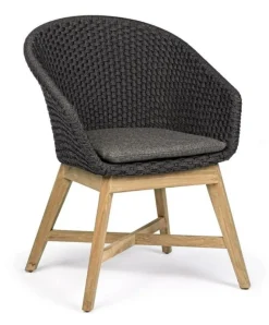 Bizzotto SEDIA IN CORDA PER ESTERNO ANTRACITE - COACHELLA