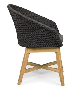 Bizzotto SEDIA IN CORDA PER ESTERNO ANTRACITE - COACHELLA