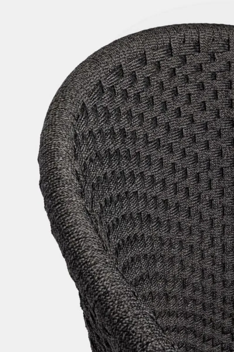 Bizzotto SEDIA IN CORDA PER ESTERNO ANTRACITE - COACHELLA