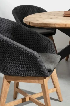 Bizzotto SEDIA IN CORDA PER ESTERNO ANTRACITE - COACHELLA