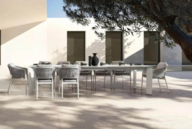 Sale Bizzotto SEDIA IN CORDA PER ESTERNO IMPILABILE BIANCO WG20 -FLORENCIA