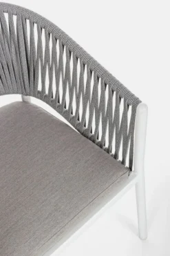 Sale Bizzotto SEDIA IN CORDA PER ESTERNO IMPILABILE BIANCO WG20 -FLORENCIA