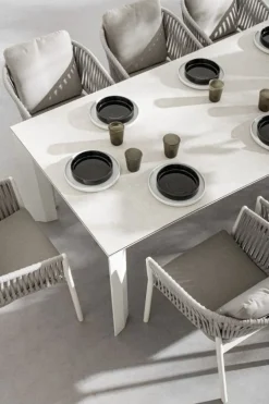 Sale Bizzotto SEDIA IN CORDA PER ESTERNO IMPILABILE BIANCO WG20 -FLORENCIA