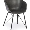 Bizzotto SEDIA IN ECOPELLE ANTRACITE - WARHOL