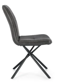 New Bizzotto SEDIA IN ECOPELLE ANTRACITE - KEPLER