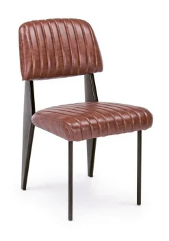 Outlet Bizzotto SEDIA IN ECOPELLE ARANCIO SCURO - NELLY