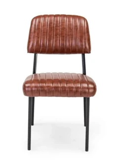 Outlet Bizzotto SEDIA IN ECOPELLE ARANCIO SCURO - NELLY