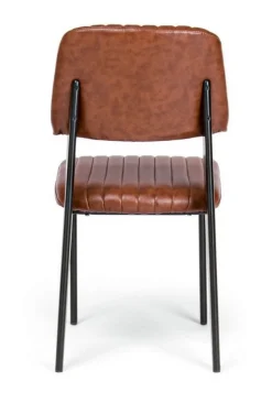 Outlet Bizzotto SEDIA IN ECOPELLE ARANCIO SCURO - NELLY