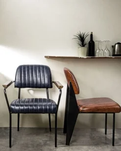 Outlet Bizzotto SEDIA IN ECOPELLE ARANCIO SCURO - NELLY