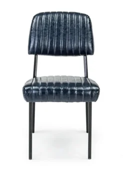 New Bizzotto SEDIA IN ECOPELLE BLU - NELLY