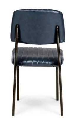 New Bizzotto SEDIA IN ECOPELLE BLU - NELLY