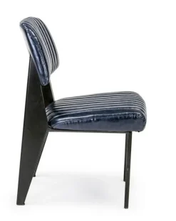 New Bizzotto SEDIA IN ECOPELLE BLU - NELLY