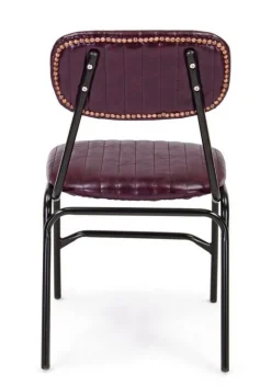 Sale Bizzotto SEDIA IN ECOPELLE BORDEAUX - DEBBIE
