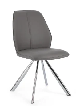 Bizzotto SEDIA IN ECOPELLE GRIGIA - MAXWELL