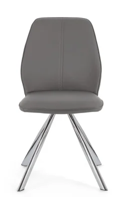 Bizzotto SEDIA IN ECOPELLE GRIGIA - MAXWELL