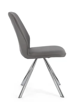 Bizzotto SEDIA IN ECOPELLE GRIGIA - MAXWELL