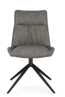 Outlet Bizzotto SEDIA IN ECOPELLE GRIGIO - JORDAN