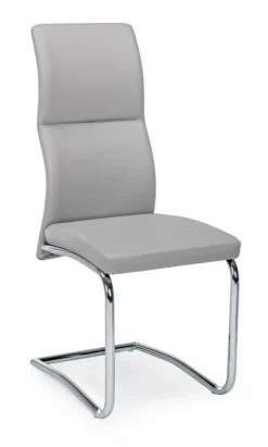 Discount Bizzotto SEDIA IN ECOPELLE GRIGIO CHIARO - THELMA