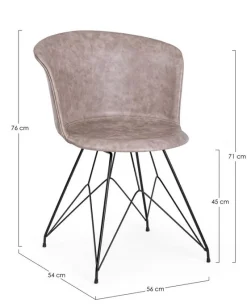 Best Bizzotto SEDIA IN ECOPELLE NERA - LOFT