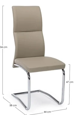 New Bizzotto SEDIA IN ECOPELLE TORTORA - THELMA