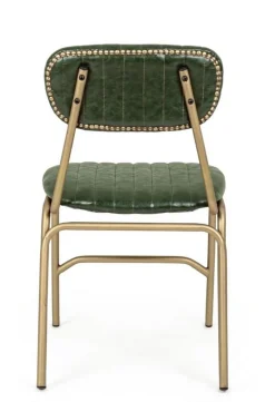 Discount Bizzotto SEDIA IN ECOPELLE VERDE SCURO - ADDY